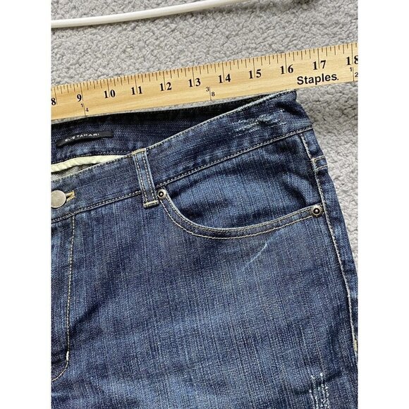 Elie Tahari jeans womens 12 Wide Straight Leg 5 Pocket - Picture 3 of 9